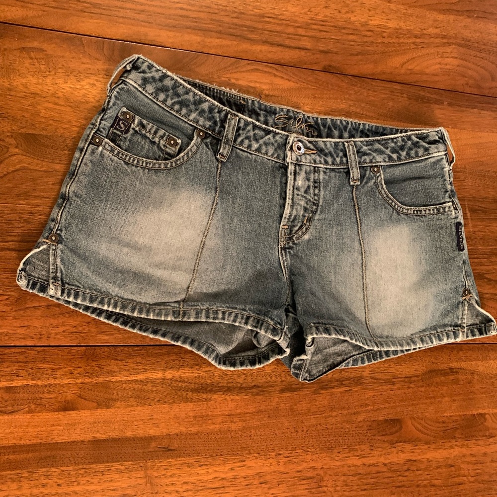 Silver Jean Shorts